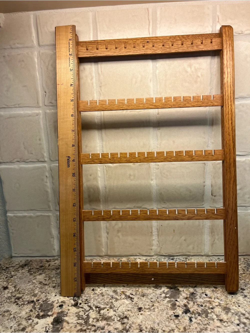 Vintage Wooden Jewerly Rack Organizer - Brown